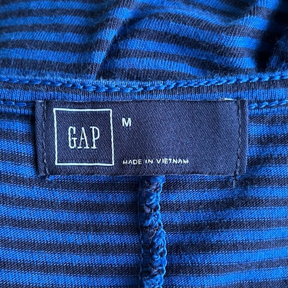 •GAP• Casual Blue Striped A-Line Dress - Size Medium - Picture 2 of 8